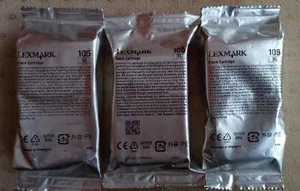 3x Original Lexmark 105XL Schwarz tintenpatronen 14N0822E DE-Kostenloser versand - Bild 1 von 5