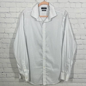 Ralph Lauren Shirt Mens Size 16 1/2 Slim Fit Performance Stretch Polka Preppy - Picture 1 of 11