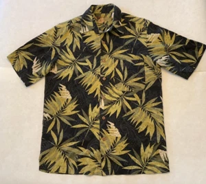 Camisa Marca Caribeña Mezcla Seda Pequeña S Hawaiana Tropical Manga Corta Botón - Imagen 1 de 6