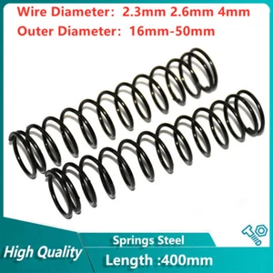 Schwarze Druckfedern 400 mm Länge 2,3/2,6/4 mm Drahtdurchmesser Federstahl - Bild 1 von 12