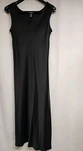 Vtg Calvin Klein CK Women's Black Jersey Sleeveless Maxi Dress Size EU 48 US 12 - Picture 1 of 9