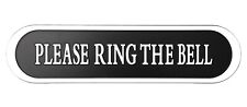 Please Ring The Bell Metal Doorbell Sign with Sticker Black&Silver 5.5x1.4 inch