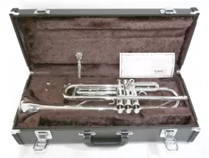 YAMAHA YTR-2335S Bb Trumpet Silver Student Model Maintained w/ Case, Mouthpiece - Picture 1 of 17