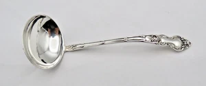 Meadow Rose by Watson ~ Wallace Sterling Silver Mayonnaise Ladle 5"  Vintage - Picture 1 of 2
