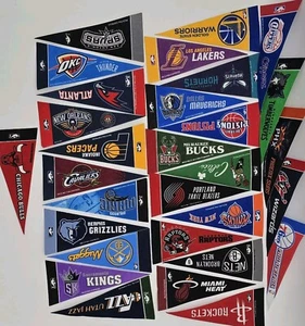 Lot of 30 Rico Tag Express NBA Basketball Teams 9”x4” Mini Pennants  - Picture 1 of 6