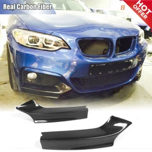 Divisores de esquina de parachoques delantero de fibra de carbono para BMW Serie 2 F22 M235i M Sport - Imagen 1 de 12