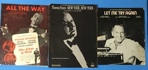 (3) Frank Sinatra Sheet Music: All The Way, Let Me Try Again, Theme New York NY - Picture 1 of 8
