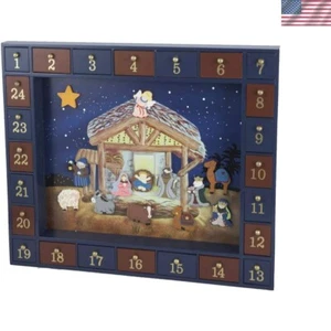 Elegant 24-Piece Nativity Advent Calendar - Perfect for Holiday Countdown - Picture 1 of 3