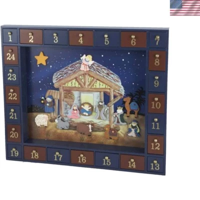 Elegant 24-Piece Nativity Advent Calendar - Perfect for Holiday Countdown - Image 1 of 3