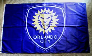 MLS WinCraft 2014 Orlando City Lions Soccer Club Logo Bandiera 3x5 FT. Made in USA - Foto 1 di 6