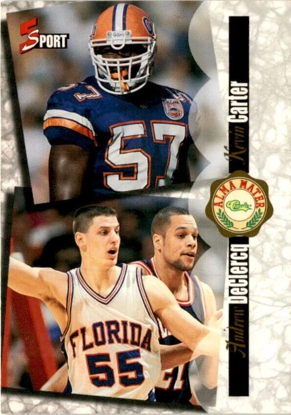 1995-96 Classic 5-Sport #184 Andrew DeClercq/Kevin Carter Florida Gators - Image 1 of 1