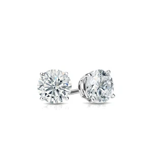 0.33 Carat TW Lab Grown Diamond Stud Earrings in 14k White Gold (G-H VS1-VS2) - Picture 1 of 6
