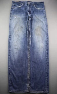 Pantalones de mezclilla para hombre Levi's 505 2015 calce regular elásticos desgastados talla 34x34 (Sr 34x32) - Imagen 1 de 10