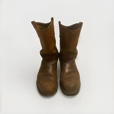 Botas Redwing Vintage Talla 8D Hechas en EE. UU. Color Marrón Punta Redonda Foto 1 de 4