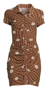 New No Boundaries Juniors Ruched Shirt Dress Size M(7-9) - Picture 1 of 3