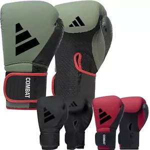 adidas Boxhandschuhe Combat 50, Rot Grün, Kunstleder, 10-14 oz, MMA Kickboxen - Bild 1 von 4