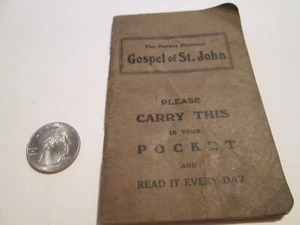 ANTIQUE THE POCKET PICTORIAL GOSPEL OF ST JOHN NAVAL & MILITARY very OLD - Picture 1 of 8