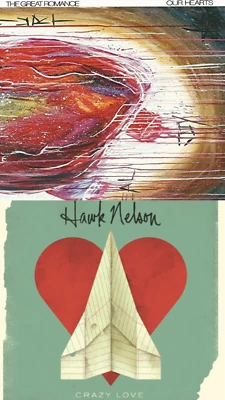 The Great Romance Our Hearts + Hawk Nelson Crazy Love 2CD Foto 1 de 4