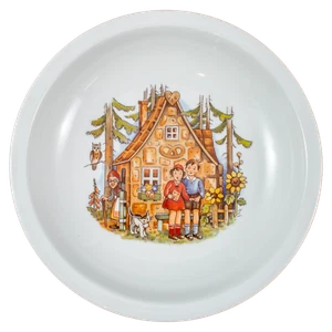Kinderteller tief Suppenteller 20 cm Porzellan DDR Märchen Hänsel und Gretel - Bild 1 von 3