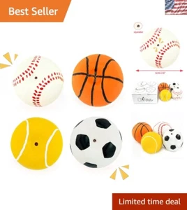 Lightweight 2.4" Rubber Squeaky Balls - Perfect Fetch Toy for Small Pups - Picture 1 of 11