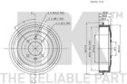 Genuine NK Rear Left Brake Drum for Citroen Berlingo First 1.4 (9/08-12/10)