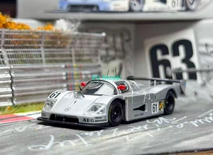 BN YS 1:64 Silver C9 #61 Racing Sports Model Diecast Metal Car  - Picture 1 of 21