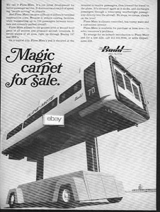 BUDD COMPANY TAPPETO MAGICO IN VENDITA AEREO MATE VEICOLO D'IMBARCO MOBILE 1970 ANNUNCIO - Foto 1 di 1