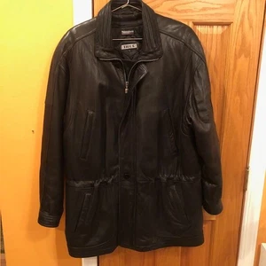 Vintage TIBOR Jacke Leder Bomber Thinsulate Herren Schwarz Größe L  - Bild 1 von 16