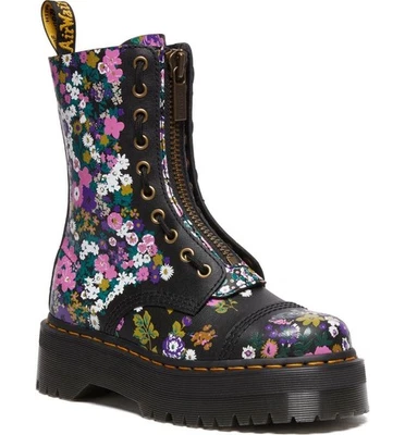Dr Martens Sinclair Hi Platform Floral Boots (size 6) Women's NEW Leather Tall - Image 1 of 4