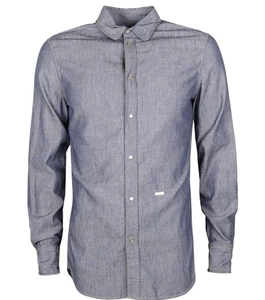 DSQUARED2 Men's Blue Denim Snap Button Shirt Size 44 - XS New S74DM0007 - Picture 1 of 4