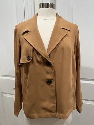 Chaqueta Blazer Ligera Colección J. Jill Wearever Camel Talla Mediana PETITE Foto 1 de 4