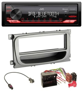 JVC DAB MP3 Bluetooth USB Autoradio für Ford Focus Galaxy C-Max ab 2007 silber A - Bild 1 von 8