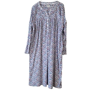 Camisón de terciopelo Aria para mujer 2XL floral manga larga vestido de abuela bolsillos  - Imagen 1 de 11