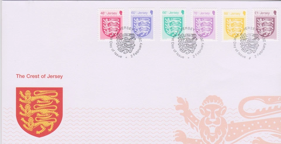 GB JERSEY 2017 Definitives Series 2/Crest of Jersey 48p to £1 SG 1921a-1923a FDC - Image 1 of 1