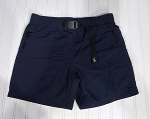 Polo Ralph Lauren Performance Nylon Belted Mens Small Navy Shorts Beach Active - Picture 1 of 7