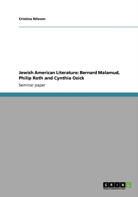 Nilsson - Jewish American Literature  Bernard Malamud Philip Roth and - P555z - Image 1 of 1