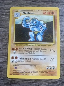 Machoke 034/102 - Base Set - Regular - Unlimited - WOTC - Pokémon TCG - LP - Picture 1 of 2