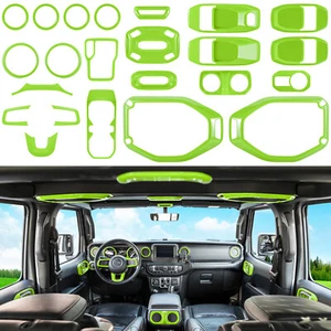 23PCS Full Set Interior Decoration Trim Kit For Jeep Wrangler JL JLU JT 2018-22 - Imagen 1 de 8