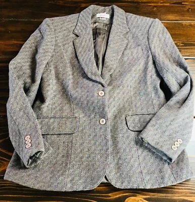 Chaqueta Farah, Para Mujer Talla 12, Gris Púrpura, 1oo% Lana, Chaqueta Blazer Foto 1 de 4