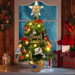 20" Mini Christmas Tree,USB Power Tabletop Christmas Tree with Lights and DIY... - Picture 1 of 7