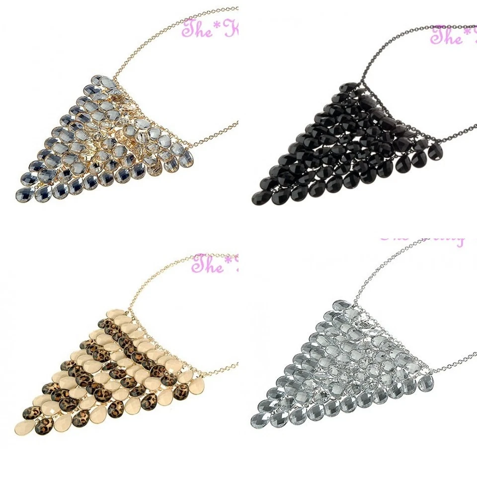 Chic Brillanti Tribale Danza Del Ventre Lacrima Perline Triangolo Cascata - Immagine 1 di 1