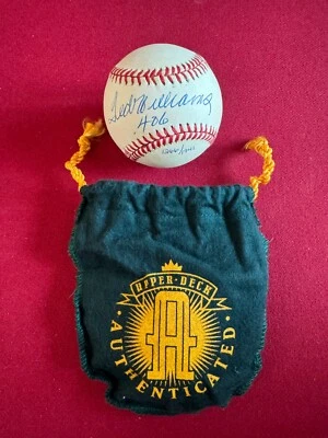 Ted Williams, cubierta superior, edición limitada.  Béisbol inscrito "autografiado" (.406) Foto 1 de 4