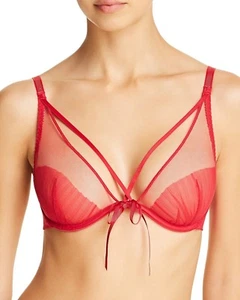 PASSIONATA BY CHANTELLE 4281 CHARMEUSE SHEER U/W BRA RED SIZE 32C - Picture 1 of 5