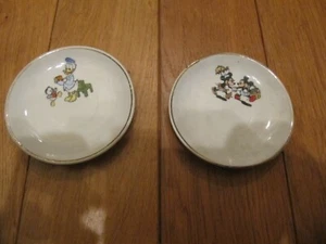 ASSIETTE PORCELAINE MICKEY MINNIE DONALD ISSUE DE DINETTE ? DISNEY - Imagen 1 de 3