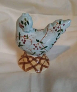 Tracy Porter blauer Hühnerhahn Keramik Deko Country Sammlerstück  - Bild 1 von 4