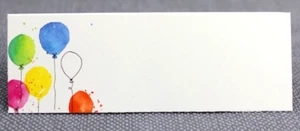 B&C Tischkarten Geburtstag weiß Hochzeit Platzkarte 3,5 x 10 cm Luftballon Motiv - Bild 1 von 4
