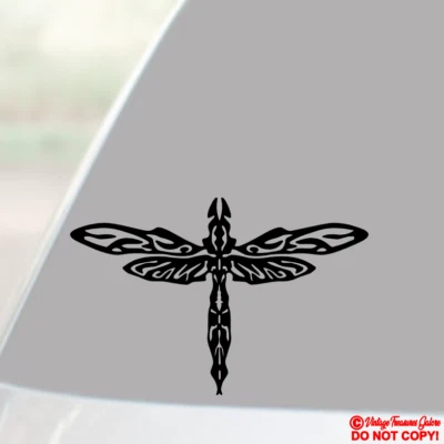 DRAGONFLY Vinyl Decal Sticker Car Window Wall Bumper CUTE ART NOUVEAU INSECT BUG - Image 1 of 2
