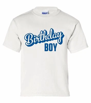 Youth size "Birthday Boy" T-Shirt (with optional name/number) kids childs party - Image 1 of 3