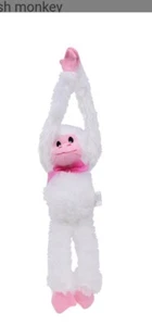 12 " White Monkey Plush Hanging Fuzzy Friends Brand NEW with Tags - Picture 1 of 2
