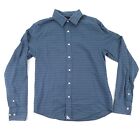 Untuckit Regular Fit Long Sleeve Flannel Palmer Shirt Sz S Blue White Striped